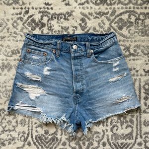 LAST CHANCE- Abercrombie High Waisted Jean Shorts